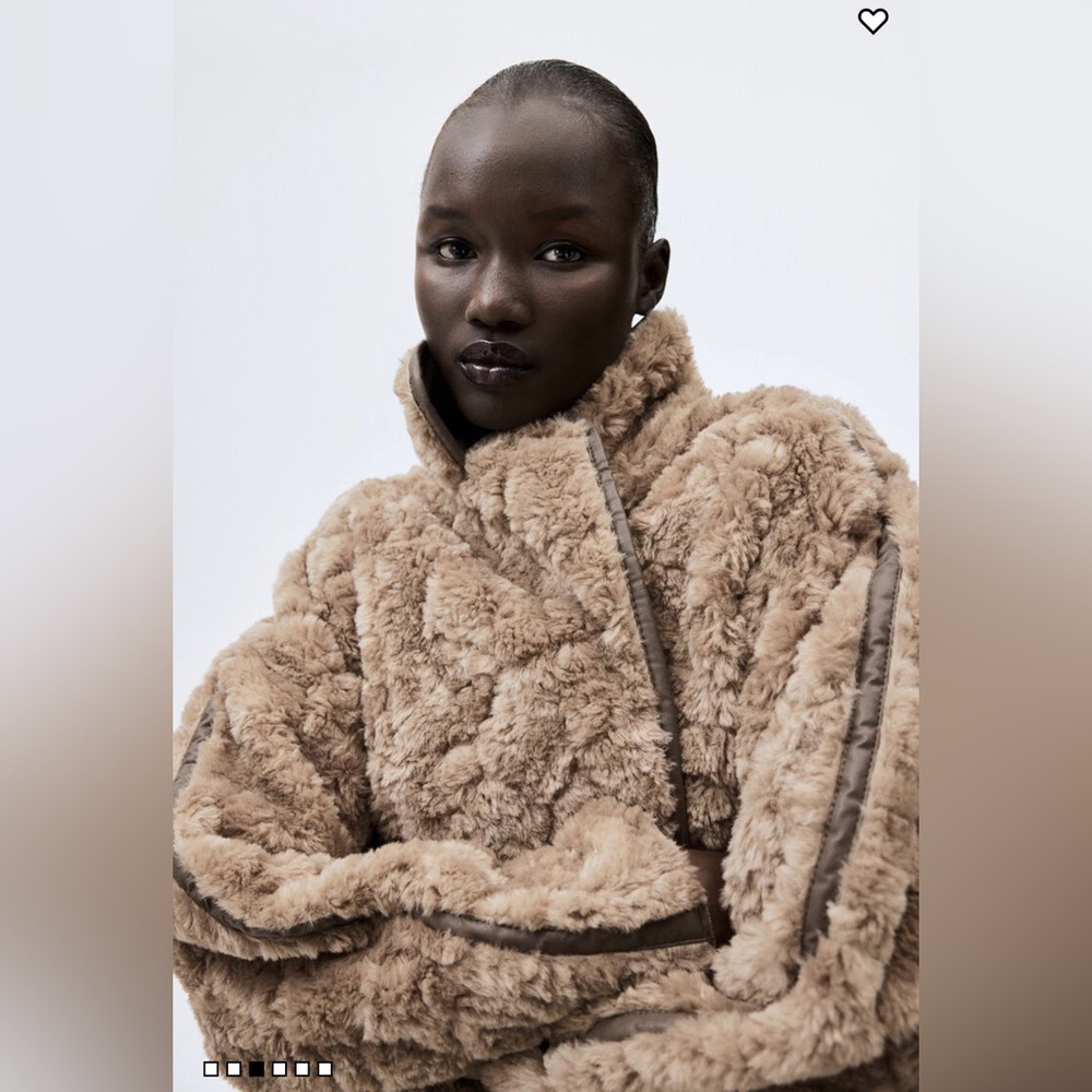 H&M Beige Teddy Jacket